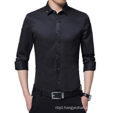 Men Fashion Long Sleeve Shirts New High Quality Shirt Casual Slim Fit Shirt